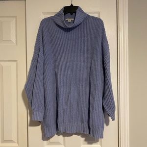 Oversized American Eagle Mock Neck Sweater
